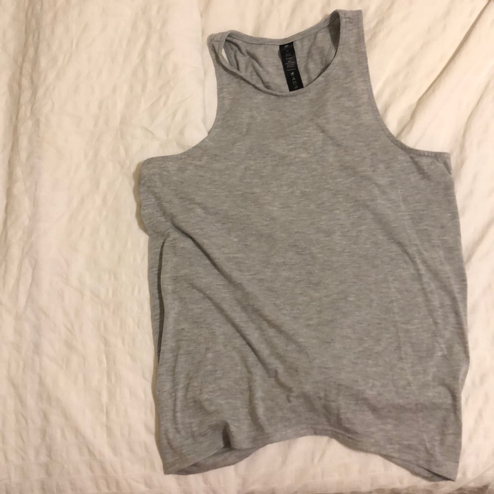 Grey gym tank